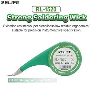Relife RL-1520/RL-2020/RL-2520 / RL-3020/RL-3520 Desoldering Wicks Dispenser (Solder Remover Wick with Stainless Steel Mouth)